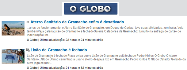 O Globo - Aterro Sanitário de Gramacho