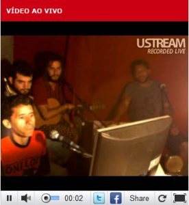 Ustream em uso pela Rádio Comunitária do Santa Marta