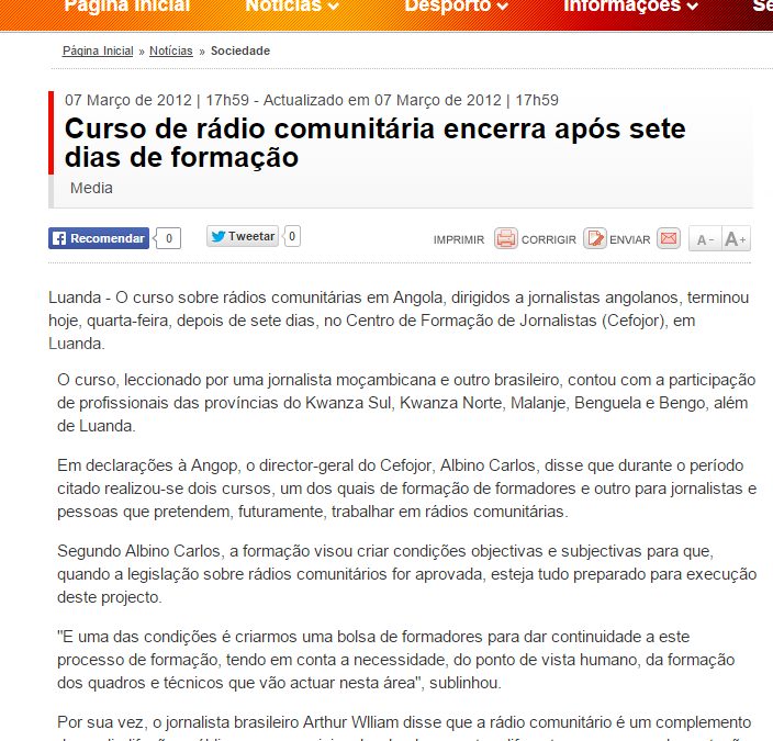 Angola Press (07/03/2012)